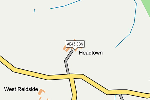 AB45 3BN map - OS OpenMap – Local (Ordnance Survey) AB45 3BN map - OS OpenMap – Local (Ordnance Survey)
