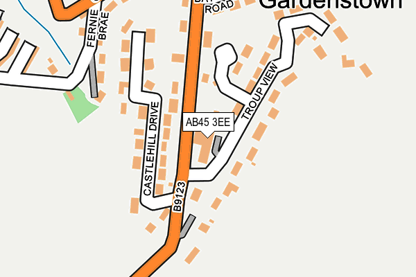AB45 3EE map - OS OpenMap – Local (Ordnance Survey) AB45 3EE map - OS OpenMap – Local (Ordnance Survey)