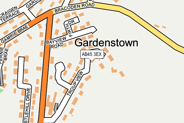 AB45 3EX map - OS OpenMap – Local (Ordnance Survey) AB45 3EX map - OS OpenMap – Local (Ordnance Survey)