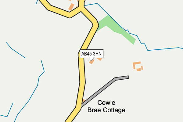AB45 3HN map - OS OpenMap – Local (Ordnance Survey) AB45 3HN map - OS OpenMap – Local (Ordnance Survey)