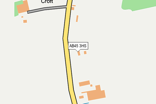 AB45 3HS map - OS OpenMap – Local (Ordnance Survey) AB45 3HS map - OS OpenMap – Local (Ordnance Survey)