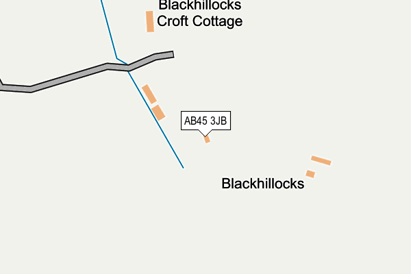 AB45 3JB map - OS OpenMap – Local (Ordnance Survey) AB45 3JB map - OS OpenMap – Local (Ordnance Survey)
