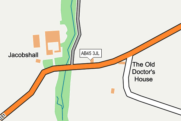 AB45 3JL map - OS OpenMap – Local (Ordnance Survey) AB45 3JL map - OS OpenMap – Local (Ordnance Survey)
