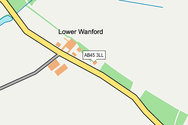 AB45 3LL map - OS OpenMap – Local (Ordnance Survey) AB45 3LL map - OS OpenMap – Local (Ordnance Survey)