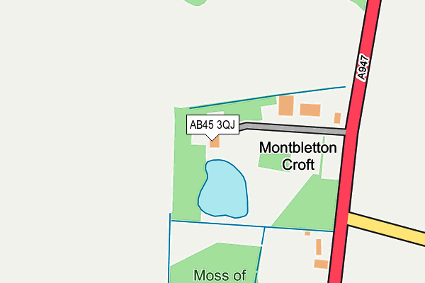 AB45 3QJ map - OS OpenMap – Local (Ordnance Survey) AB45 3QJ map - OS OpenMap – Local (Ordnance Survey)