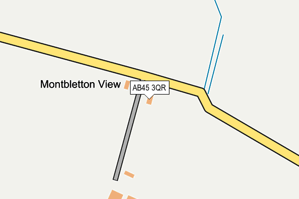 AB45 3QR map - OS OpenMap – Local (Ordnance Survey) AB45 3QR map - OS OpenMap – Local (Ordnance Survey)