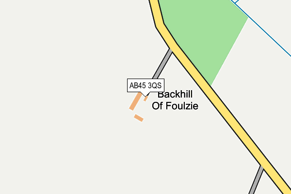 AB45 3QS map - OS OpenMap – Local (Ordnance Survey) AB45 3QS map - OS OpenMap – Local (Ordnance Survey)