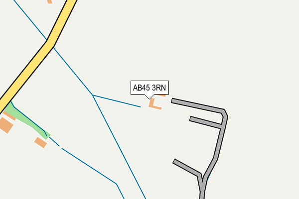 AB45 3RN map - OS OpenMap – Local (Ordnance Survey) AB45 3RN map - OS OpenMap – Local (Ordnance Survey)