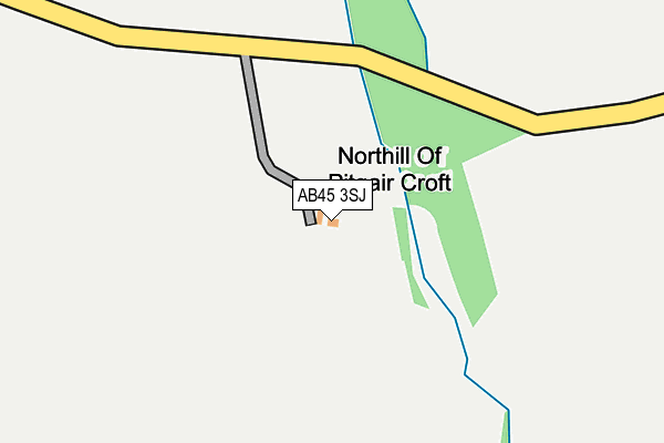 AB45 3SJ map - OS OpenMap – Local (Ordnance Survey) AB45 3SJ map - OS OpenMap – Local (Ordnance Survey)