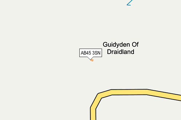 AB45 3SN map - OS OpenMap – Local (Ordnance Survey) AB45 3SN map - OS OpenMap – Local (Ordnance Survey)