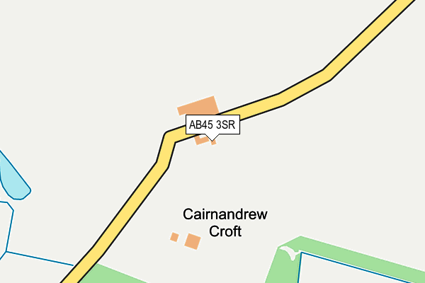 AB45 3SR map - OS OpenMap – Local (Ordnance Survey) AB45 3SR map - OS OpenMap – Local (Ordnance Survey)