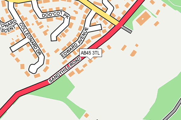 AB45 3TL map - OS OpenMap – Local (Ordnance Survey) AB45 3TL map - OS OpenMap – Local (Ordnance Survey)