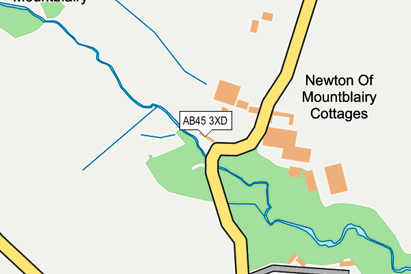 AB45 3XD map - OS OpenMap – Local (Ordnance Survey) AB45 3XD map - OS OpenMap – Local (Ordnance Survey)