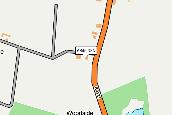AB45 3XN map - OS OpenMap – Local (Ordnance Survey) AB45 3XN map - OS OpenMap – Local (Ordnance Survey)