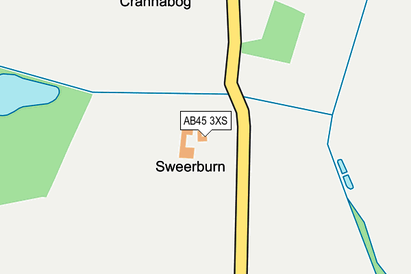 AB45 3XS map - OS OpenMap – Local (Ordnance Survey) AB45 3XS map - OS OpenMap – Local (Ordnance Survey)