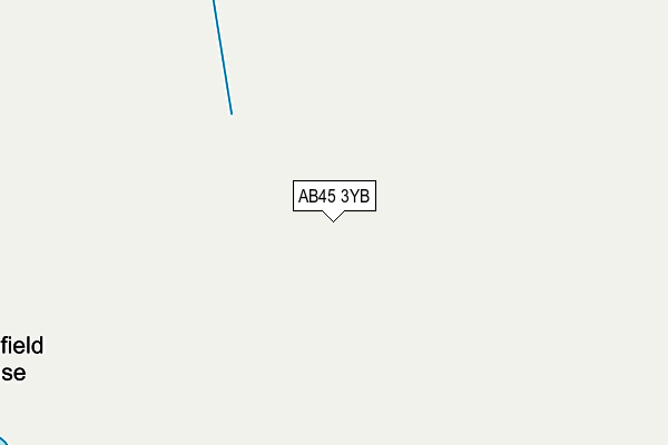 AB45 3YB map - OS OpenMap – Local (Ordnance Survey) AB45 3YB map - OS OpenMap – Local (Ordnance Survey)