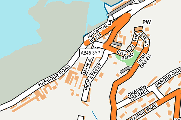 AB45 3YP map - OS OpenMap – Local (Ordnance Survey) AB45 3YP map - OS OpenMap – Local (Ordnance Survey)