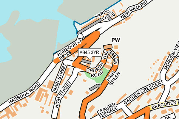 AB45 3YR map - OS OpenMap – Local (Ordnance Survey) AB45 3YR map - OS OpenMap – Local (Ordnance Survey)
