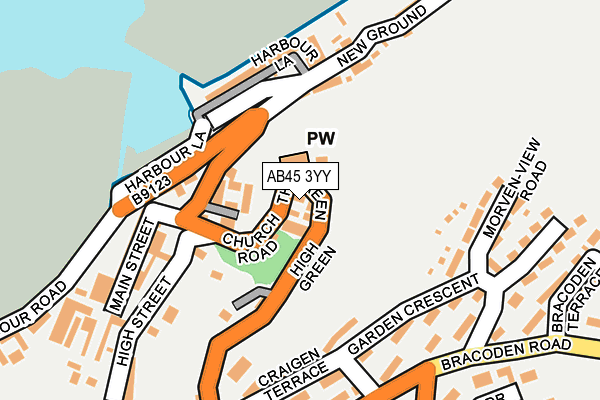 AB45 3YY map - OS OpenMap – Local (Ordnance Survey) AB45 3YY map - OS OpenMap – Local (Ordnance Survey)