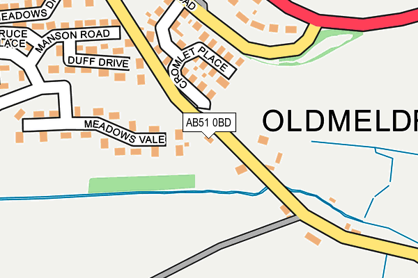 AB51 0BD map - OS OpenMap – Local (Ordnance Survey) AB51 0BD map - OS OpenMap – Local (Ordnance Survey)
