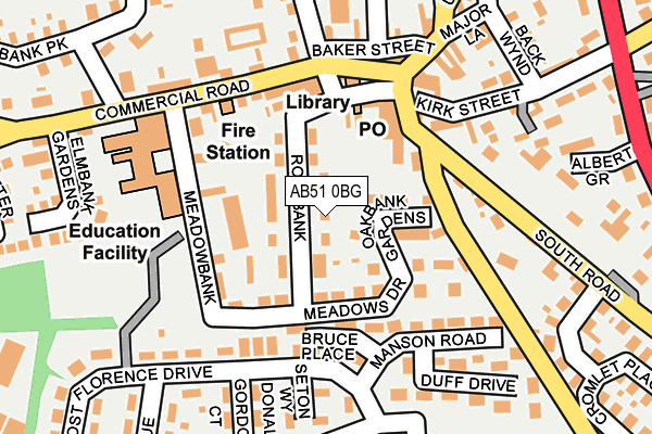 AB51 0BG map - OS OpenMap – Local (Ordnance Survey) AB51 0BG map - OS OpenMap – Local (Ordnance Survey)
