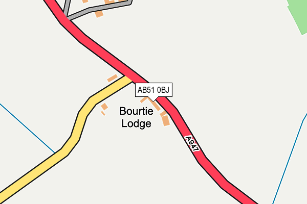 AB51 0BJ map - OS OpenMap – Local (Ordnance Survey) AB51 0BJ map - OS OpenMap – Local (Ordnance Survey)