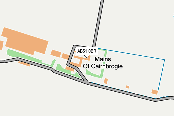 AB51 0BR map - OS OpenMap – Local (Ordnance Survey) AB51 0BR map - OS OpenMap – Local (Ordnance Survey)