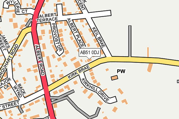 AB51 0DJ map - OS OpenMap – Local (Ordnance Survey) AB51 0DJ map - OS OpenMap – Local (Ordnance Survey)