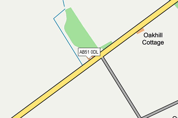 AB51 0DL map - OS OpenMap – Local (Ordnance Survey) AB51 0DL map - OS OpenMap – Local (Ordnance Survey)