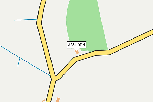 AB51 0DN map - OS OpenMap – Local (Ordnance Survey) AB51 0DN map - OS OpenMap – Local (Ordnance Survey)