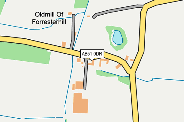 AB51 0DR map - OS OpenMap – Local (Ordnance Survey) AB51 0DR map - OS OpenMap – Local (Ordnance Survey)