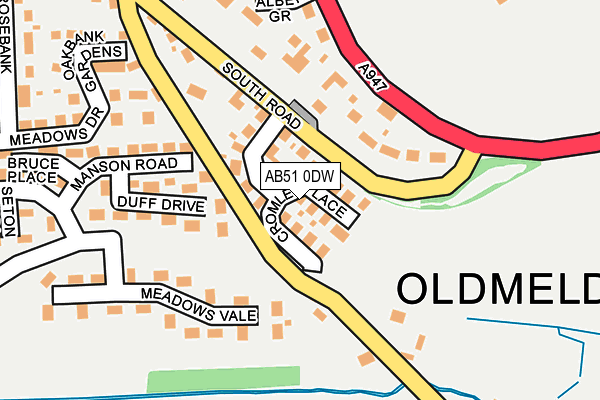 AB51 0DW map - OS OpenMap – Local (Ordnance Survey) AB51 0DW map - OS OpenMap – Local (Ordnance Survey)