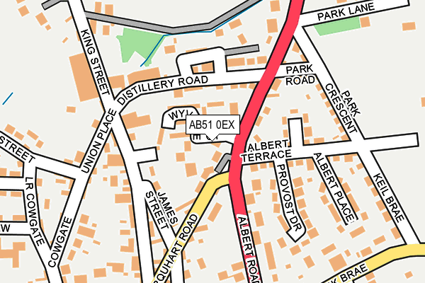 AB51 0EX map - OS OpenMap – Local (Ordnance Survey) AB51 0EX map - OS OpenMap – Local (Ordnance Survey)