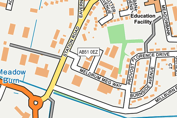 AB51 0EZ map - OS OpenMap – Local (Ordnance Survey) AB51 0EZ map - OS OpenMap – Local (Ordnance Survey)