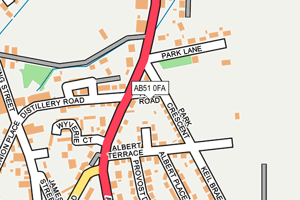 AB51 0FA map - OS OpenMap – Local (Ordnance Survey) AB51 0FA map - OS OpenMap – Local (Ordnance Survey)