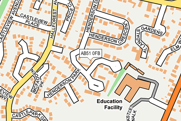 AB51 0FB map - OS OpenMap – Local (Ordnance Survey) AB51 0FB map - OS OpenMap – Local (Ordnance Survey)