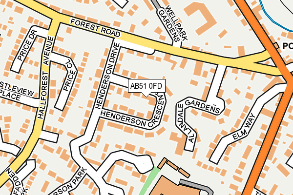 AB51 0FD map - OS OpenMap – Local (Ordnance Survey) AB51 0FD map - OS OpenMap – Local (Ordnance Survey)