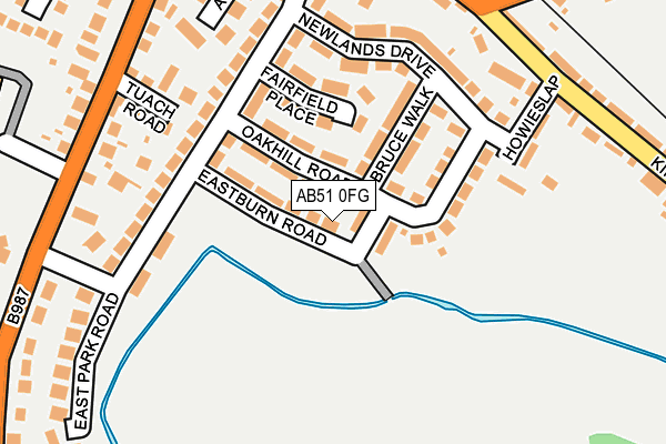 AB51 0FG map - OS OpenMap – Local (Ordnance Survey) AB51 0FG map - OS OpenMap – Local (Ordnance Survey)