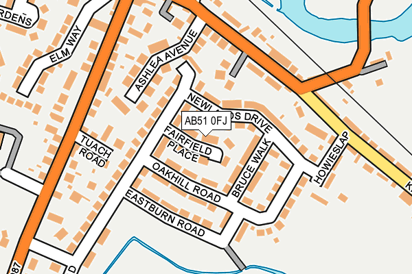 AB51 0FJ map - OS OpenMap – Local (Ordnance Survey) AB51 0FJ map - OS OpenMap – Local (Ordnance Survey)
