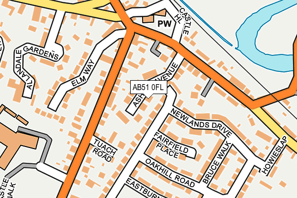 AB51 0FL map - OS OpenMap – Local (Ordnance Survey) AB51 0FL map - OS OpenMap – Local (Ordnance Survey)