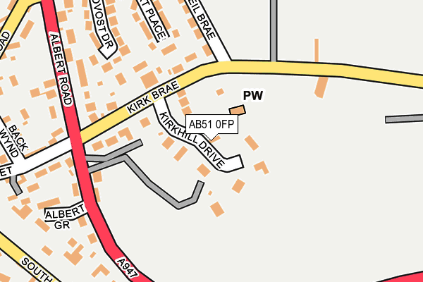 AB51 0FP map - OS OpenMap – Local (Ordnance Survey) AB51 0FP map - OS OpenMap – Local (Ordnance Survey)