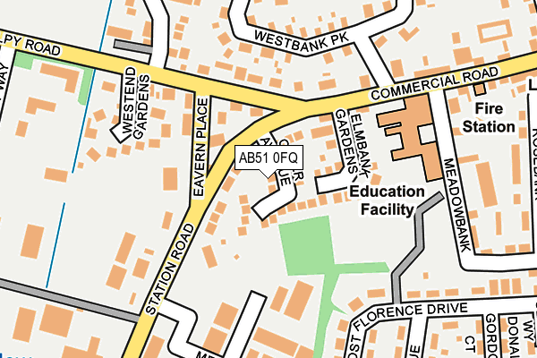 AB51 0FQ map - OS OpenMap – Local (Ordnance Survey) AB51 0FQ map - OS OpenMap – Local (Ordnance Survey)