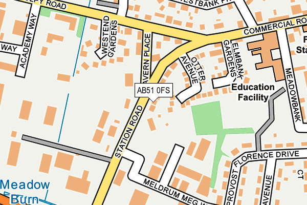 AB51 0FS map - OS OpenMap – Local (Ordnance Survey) AB51 0FS map - OS OpenMap – Local (Ordnance Survey)