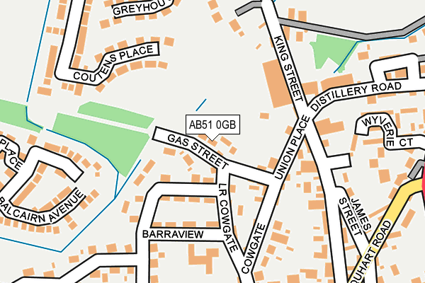 AB51 0GB map - OS OpenMap – Local (Ordnance Survey) AB51 0GB map - OS OpenMap – Local (Ordnance Survey)