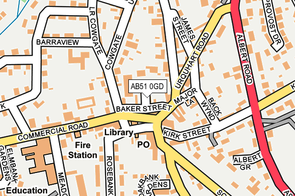 AB51 0GD map - OS OpenMap – Local (Ordnance Survey) AB51 0GD map - OS OpenMap – Local (Ordnance Survey)