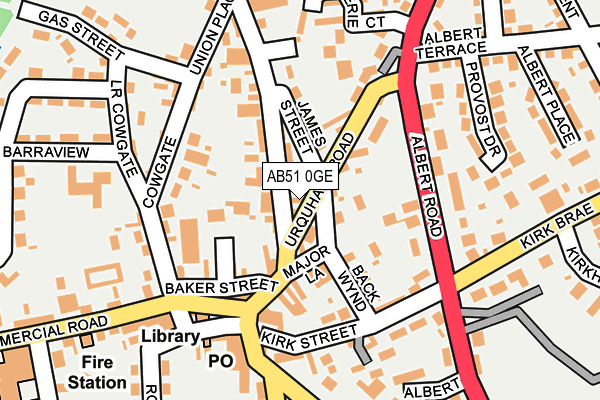 AB51 0GE map - OS OpenMap – Local (Ordnance Survey) AB51 0GE map - OS OpenMap – Local (Ordnance Survey)