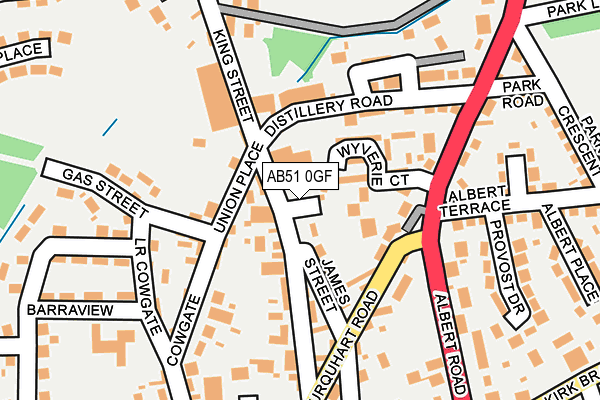 AB51 0GF map - OS OpenMap – Local (Ordnance Survey) AB51 0GF map - OS OpenMap – Local (Ordnance Survey)
