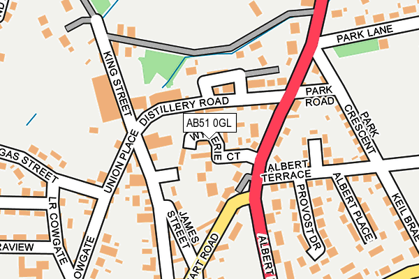 AB51 0GL map - OS OpenMap – Local (Ordnance Survey) AB51 0GL map - OS OpenMap – Local (Ordnance Survey)