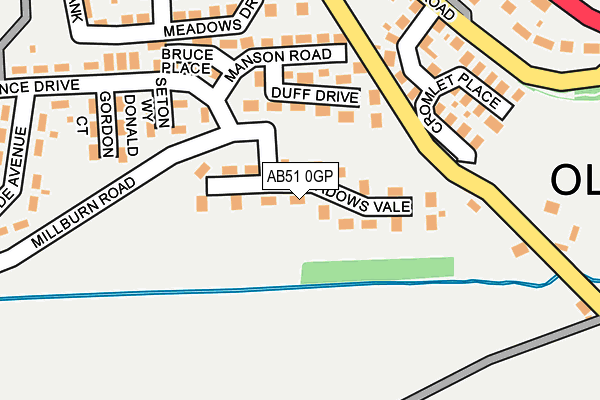 AB51 0GP map - OS OpenMap – Local (Ordnance Survey) AB51 0GP map - OS OpenMap – Local (Ordnance Survey)
