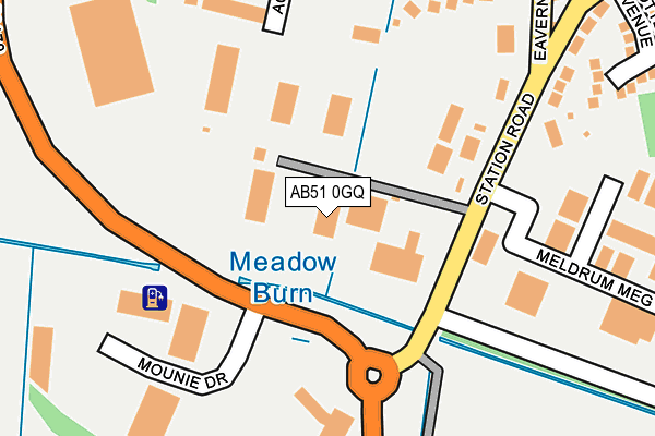 AB51 0GQ map - OS OpenMap – Local (Ordnance Survey) AB51 0GQ map - OS OpenMap – Local (Ordnance Survey)